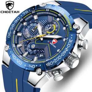 CHEETAH Nové hodinky Pánské Luxusní hodinky značky Big Dial Pánské Vodotěsné Quartz náramkové hodinky Sportovní chronograf Hodiny Relogio Masculino