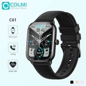 COLMI C61 Chytré hodinky 1,9″ Full Screen Bluetooth Volání Srdeční frekvence Spánek Monitor 100+ sportovních modelů Chytré hodinky pro muže, ženy