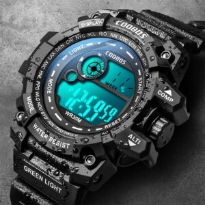 COOBOS Nové pánské LED digitální hodinky Luminous Móda Sportovní Vodotěsné hodinky Pro muže Date Army Vojenské hodiny Relogio Masculino