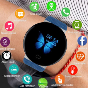 D19 Vodotěsné Bluetooth Monitorování srdečního tepu Sportovní chytré hodinky Muži Ženy Náramek Srdeční frekvence Krevní tlak Fitness Tracker