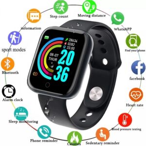 Chytré hodinky D20 Pro Y68 Bluetooth Fitness Tracker Sportovní hodinky Inteligentní náramek s monitorem srdečního tepu krevního tlaku pro Android IOS