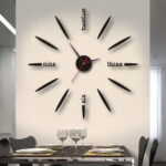 DIY Nástěnné hodiny Akrylové zrcadlo Nástěnné hodiny Nálepka Módní křemenné jehlové hodinky Home Decor Europe horloge Art Decal Stickers NOVINKA
