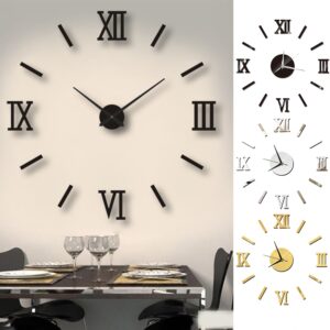 DIY nástěnné hodiny Hodiny s 3D zrcadlovým efektem Akrylová nálepka na zeď Umění obývacího pokoje Domácí dekorace Moderní design Hodinky s křemennou jehlou