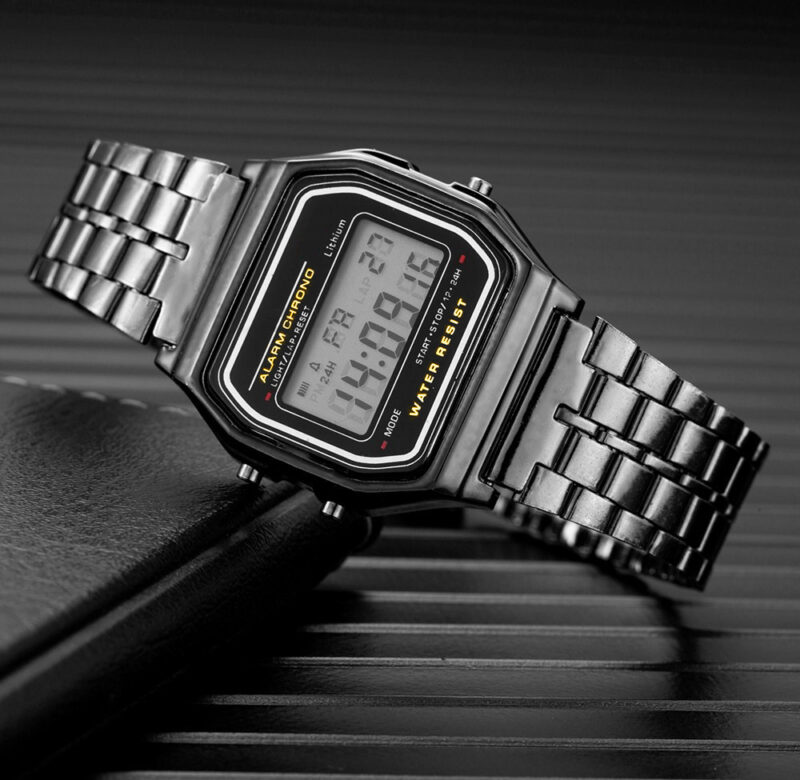 Módní digitální pánské hodinky Luxusní náramek z nerezové oceli Náramek náramkové hodinky Obchodní elektronické pánské hodiny Reloj Hombre