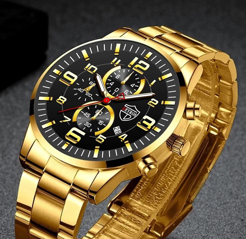 Módní pánské sportovní hodinky pro muže Luxusní náramkové hodinky Quartz z nerezové oceli Luminous Clock Muž Business Hodinky pro volný čas