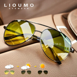 Módní pilotní sluneční brýle pro muže polarizační fotochromatické denní noční brýle ženy chameleon brýle unisex sonnenbrille