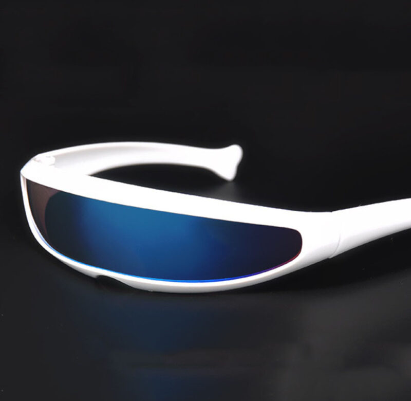 Futuristický úzký zorník Cyclops Sluneční brýle Laserové brýle UV400 Osobnost Kostým se zrcadlovou čočkou Brýle Brýle Pánské Brýle