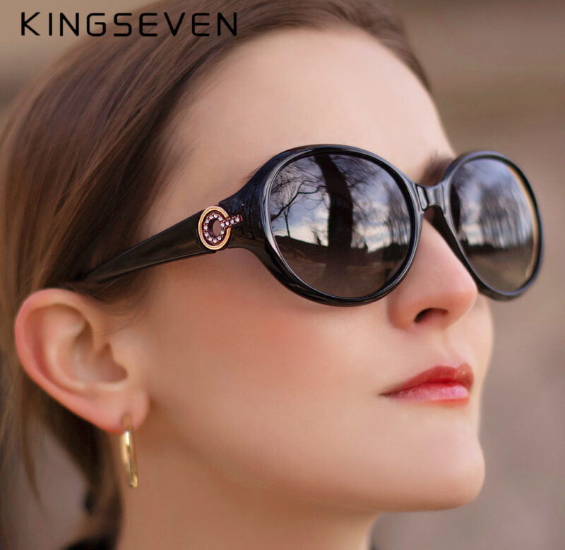 Polarizované sluneční brýle značky KINGSEVEN s kulatým rámem pro ženy Módní TR90 Dámské brýle UV400 Vysoce kvalitní Gafas de sol