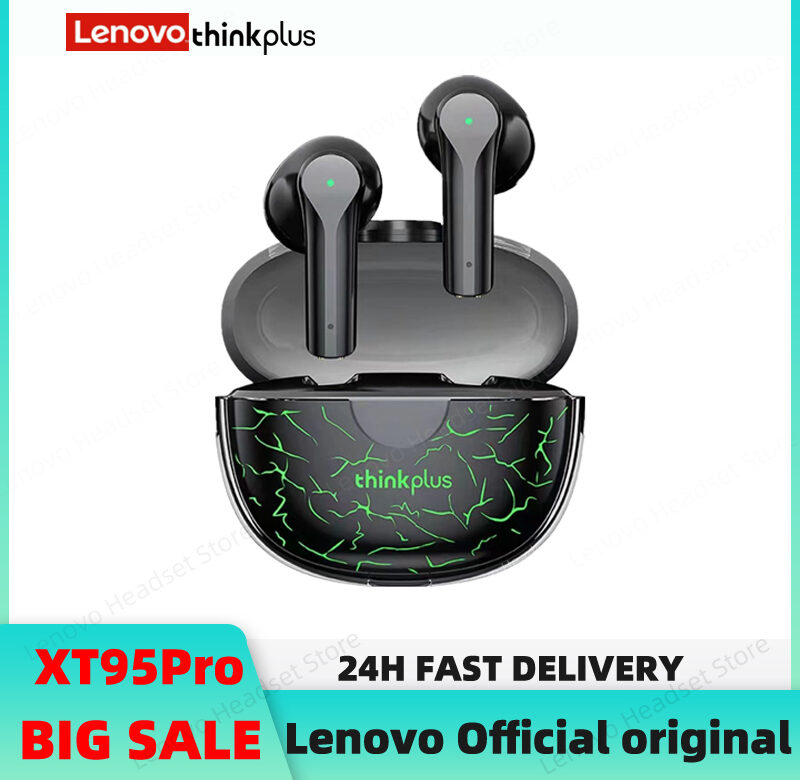 Lenovo XT95 Pro Bluetooth sluchátka 9D HIFI zvuk voděodolná sportovní TWS bezdrátová sluchátka s mikrofonem pro iPhone Xiaomi sluchátka