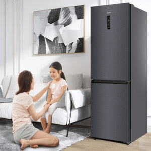 Chladnička Midea 342L Frekvenční přeměna 2dveřové Chladničky Bezmrazové ovládání Smart WIFI Lednice Chladicí sklad Frigobar