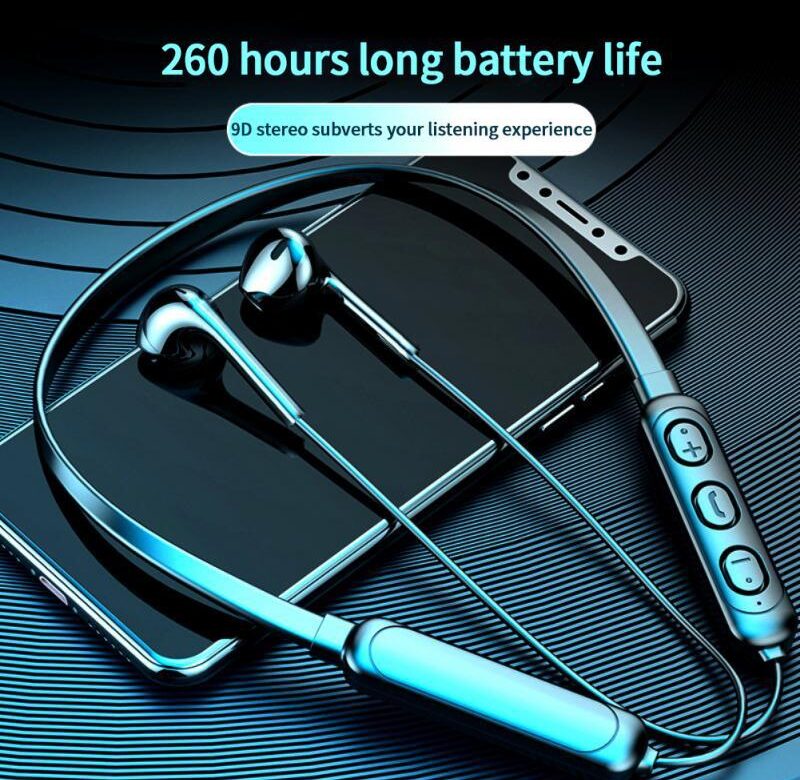 Nová sportovní bezdrátová sluchátka Bluetooth na krk Binaurální běžecké mini hudební špunty do uší na krk