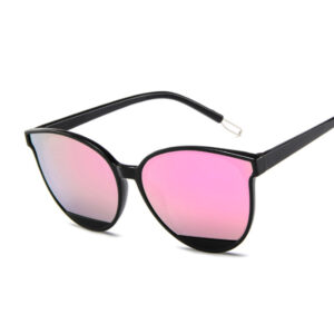Nové Retro Sexy Zrcadlové sluneční brýle Žena Značka Návrhář Luxusní Vintage Cat Eye Černé sluneční brýle Dámské Dámské UV400 Oculos