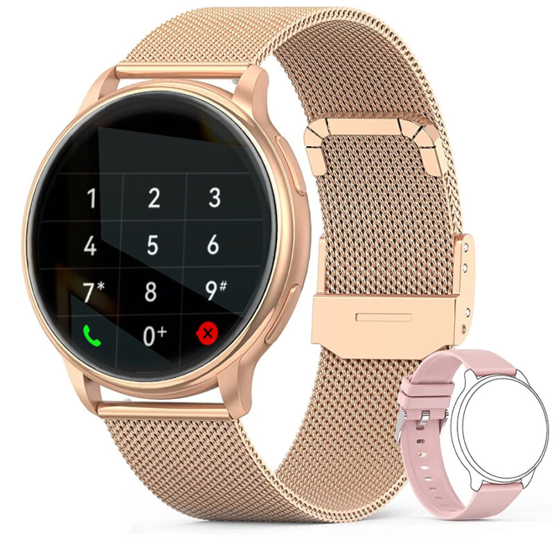 Nové chytré hodinky Dámské celodotykové sportovní Fitness IP67 Vodotěsné Bluetooth hodinky pro hovory pro Android IOS Chytré hodinky Dámské Muži