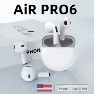 Originální Air Pro 6 TWS bezdrátová Bluetooth sluchátka Mini Pods Earbuds Earpod Headset pro Xiaomi Android sluchátka Apple iPhone