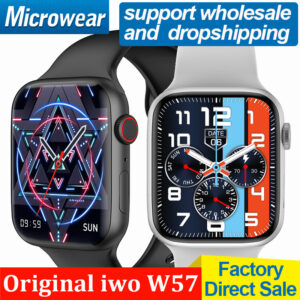 Original IWO15 W57 Seires 7 Smart Watch Men Women Passlock Always On Display Bluetooth Call NFC SIRI Custom Dial Smartwatch