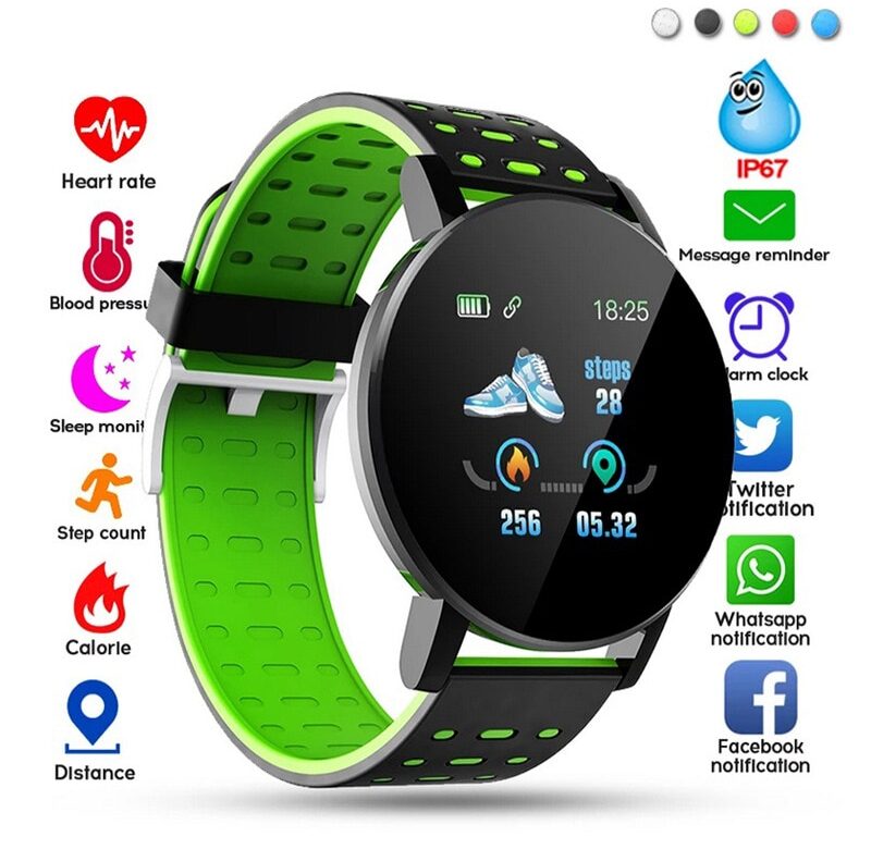 Plus Smart Bracelet Color Screen Sports Pedometer S Heart Rate Blood Pressure Monitoring Reminder Cross-Border Smart Bracelet