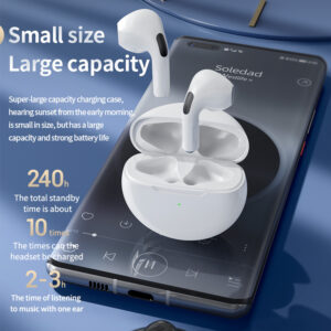 Bezdrátová sluchátka Pro6 Bluetooth Sluchátka Tws Mini Headset s nabíjecím pouzdrem Vodotěsná sluchátka