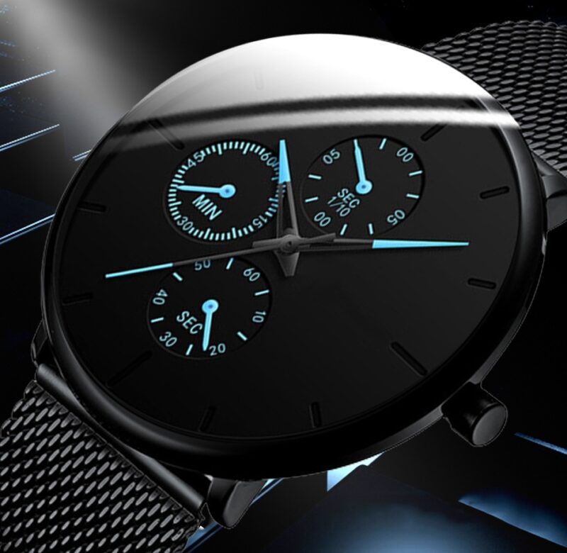 Pánské hodinky Relogio Masculino 2021 Pánské hodinky Quartz Hodinky Ležérní Tenké pánské hodinky Slim Mesh Steel Vodotěsné designové sportovní hodinky