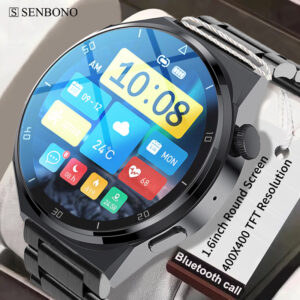Pánské chytré hodinky SENBONO 2023 s 1,6palcovým velkým displejem Vlastní číselník Přijmout hovor Fitness Tracker Vodotěsné sportovní chytré hodinky pro muže