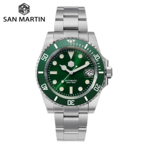 Pánské hodinky San Martin 40,5mm luxusní potápěč Water Ghost V3 NH35 automatické mechanické safírové zrcátko 200m vodotěsné BGW-9 Luminous
