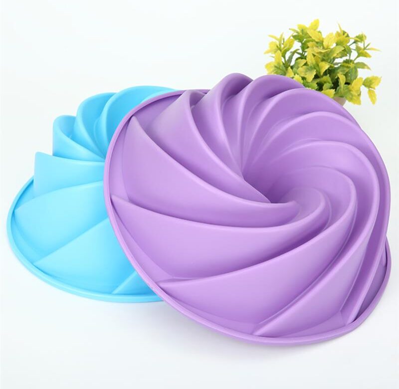 Silikonová forma na dort Kulatý tvar květu Nepřilnavý Forma na chléb Forma na dort Forma na pěnu Šifon Nepřilnavý Pomůcky na pečení Náhodná barva
