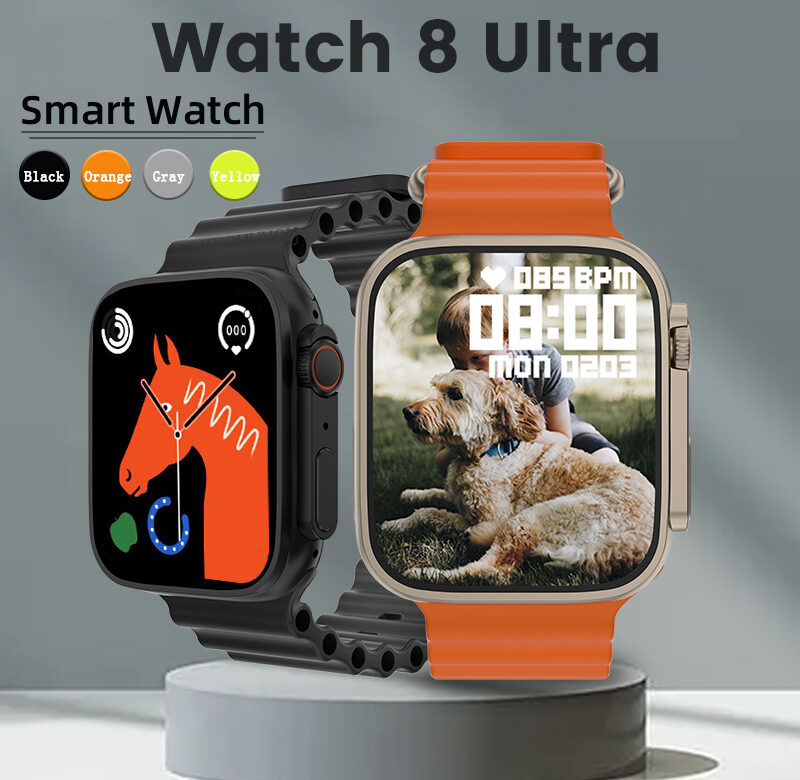 Chytré hodinky 8 ultra Odpovědět na hovor 1,85″ NFC Bezdrátové nabíjení Muži Hodinky Sportovní Ženy Srdeční frekvence Pro telefon Apple ios Android