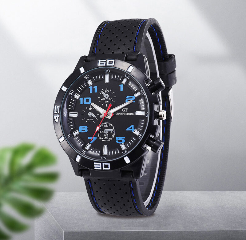 Sportovní silikonové Pánské hodinky Móda Klasické Luxusní Závodní Obchodní Ciferník Běžné Quartz Pánské hodinky Dárky pro muže