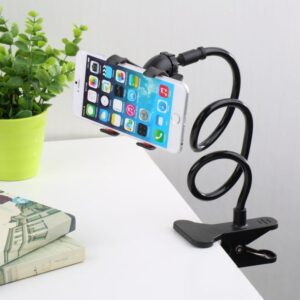 Univerzální líný držák na mobilní telefon s husím krkem stenty Flexibilní držák na stůl s klipem na stůl pro telefon Flexibilní držák držáku