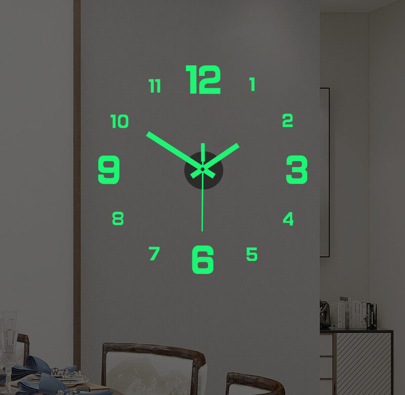 Nástěnné hodiny Jednoduché svítící digitální hodiny Evropský styl Nástěnné hodiny Tiché Nástěnné hodiny do obývacího pokoje bez děrování.