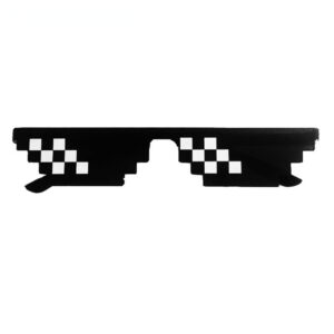 Ženy muži značky zlodějské večírky brýle Vintage sluneční brýle móda populární mozaika brýle 8 bitů MLG pixelované sluneční brýle