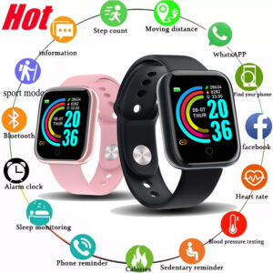 Y68 Smart Watch Muži Dámské Náramkové hodinky D20 Chytré hodinky Elektronické hodiny Fitness Monitor Dárek k narozeninám pro Xiaomi Huawei náramek