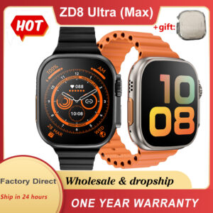 Chytré hodinky ZD8 Ultra Max řady 8 49mm tělo z titanové slitiny 2,0″ Retina obrazovka BT Call NFC ECG IP68 vodotěsné chytré hodinky pro muže