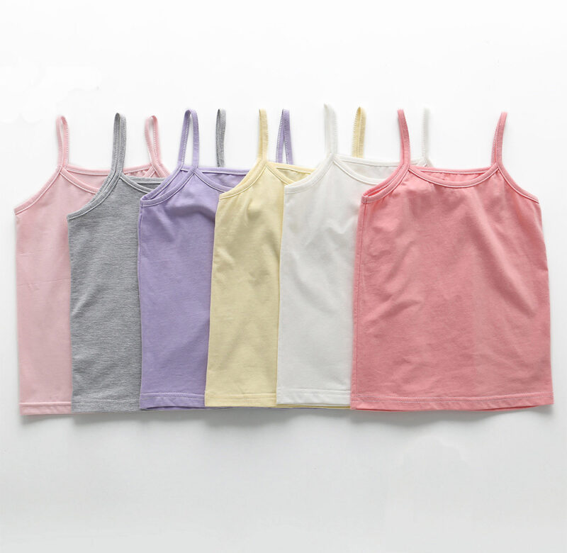 1 bal./léto nové dětské miminko dětská dámská bavlněná košilka triko tílka bílá/růžová/šedá