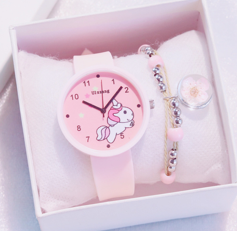 Nové 1PC 4Colors dětské hodinky Princess Pointer Unicorn Hodinky Dětské hodinky Vánoční dárek k narozeninám