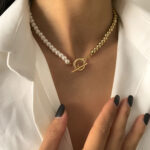 Nová móda Barokní náhrdelník s perlovým řetízkem Dámský límec Svatební Punk Přepínač Kruh Lariat Korálky Náhrdelníky Šperky