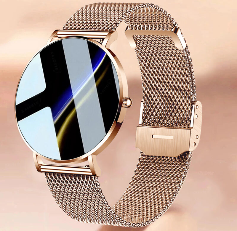 Nové ultratenké chytré hodinky pro ženy 1,36″ AMOLED 360*360 HD pixelový displej Vždy zobrazovat čas Připomenutí hovoru Chytré hodinky Ladies+Box