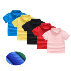Letní dětská košile Oblečení Bavlněná košile s krátkým rukávem Chlapečtí chlapečtí Dívčí jednobarevná polokošile 2-7Y Dětská uniforma