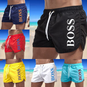 letní pánské plážové šortky sexy plavky Barevné plavky surfovací prkno pánské oblečení rychleschnoucí ležérní sportovní kalhoty