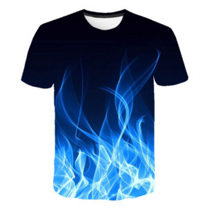 Flame trička Oblečení Léto Nové Dětské Ležérní Volná trička Oblečení Chlapci a dívky Krátké rukávy Topy Trička Kostýmy