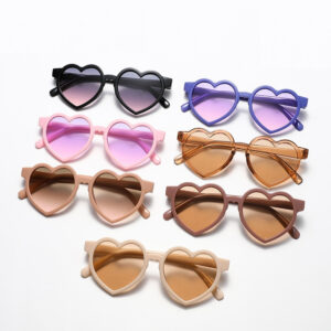Korejský styl Candy Heart Dětské sluneční brýle Roztomilé brýle na opalování Módní Party Girls Dětské růžové brýle Oculos De Sol