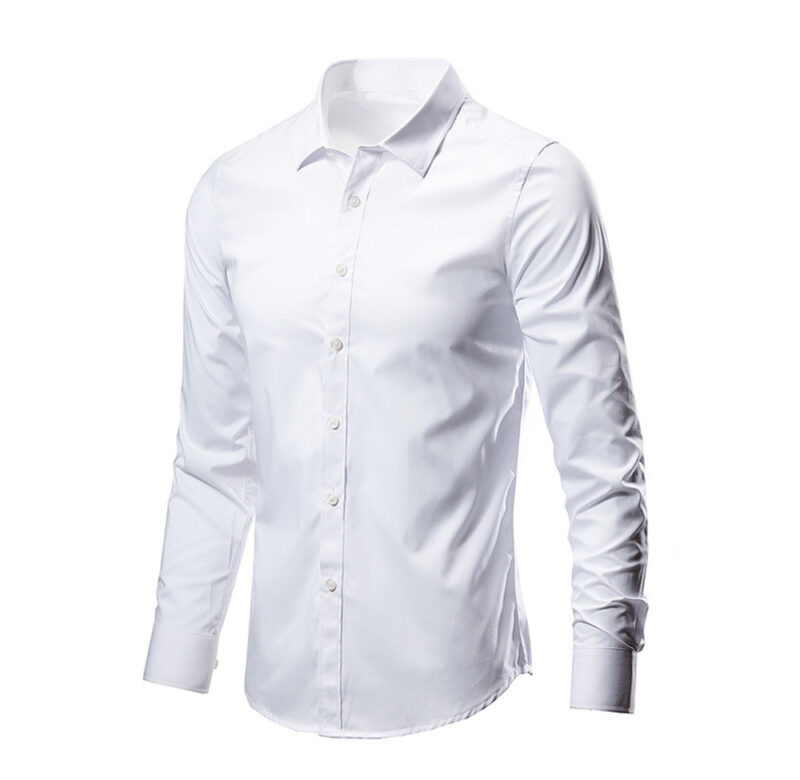 Pánská obchodní košile s dlouhým rukávem z roku Klasický střih Bílá Modrá Černá Chytré pánské společenské košile Pro Plus Premium košile