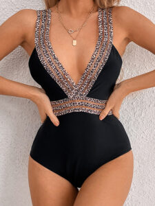 Nové sexy krajkové plavky dámské Jednodílné plavky Dámské plavky bez zad Letní plážové oblečení Plavky Lady Monokiny