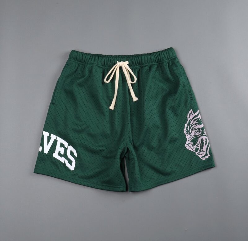 Nová pouliční móda Pánské letní síťované šortky prodyšné Ležérní styl Fitness Běhání Cvičení Pánské Gym Zelené Sportovní šortky
