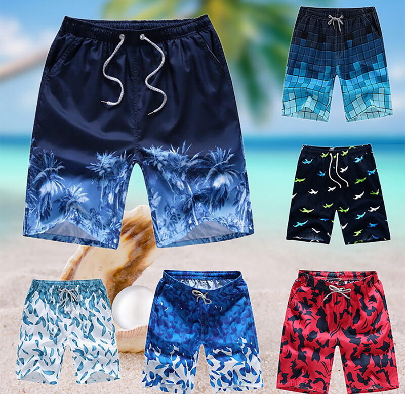 Quick Dry Summer Pánské plavky Plážové šortky Kalhotky pro muže Plavky Plavky šortky Plážové oblečení Dropship