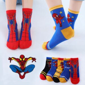 5 párů / šarže Disney Chlapecké ponožky Podzimní Spiderman Bavlněné Dětské ponožky Kojenecké Batole Chlapecké ponožky Zimní Kid Krátké ponožky 1-12Y
