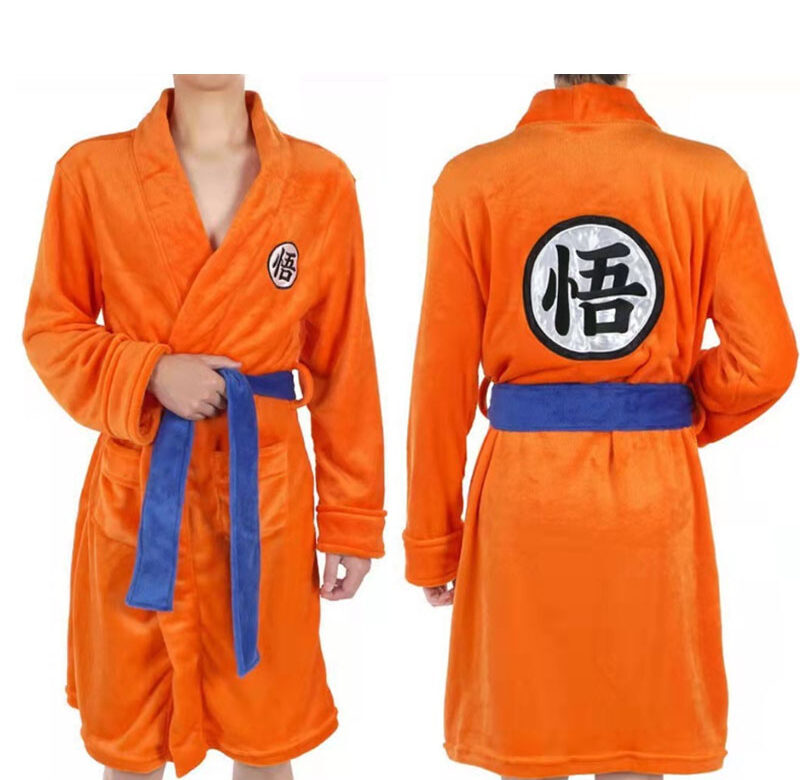 Anime Son Goku Cosplay Župan Kakarotto Pyžamo Zima udrží v teple Měkký flanel Župan pro ženy Muži Oblečení na večerní spaní