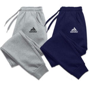 Autumn And Winter Fleece Men’s Clothing Trousers Fashion Drawstring Casual Pants Jogging Sports Pants Harajuku Style Sweatpants