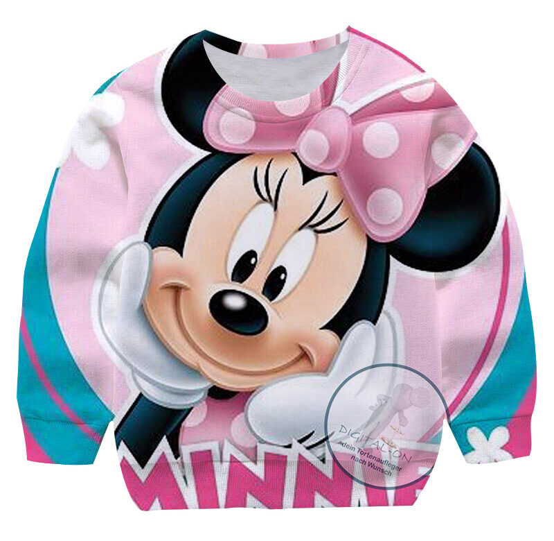 Podzimní chlapci kreslený mikina Mickey Minnie Mouse Teenager Děti Bavlněný svetr s dlouhým rukávem Anime Mikiny s kapucí Ležérní oblečení