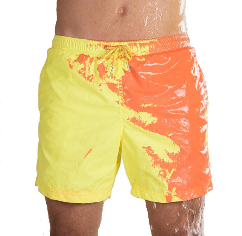 Plážové šortky Muži Kouzelná změna barvy Plavky Krátké kalhoty Letní Plavky Plavky Šortky Rychloschnoucí Koupání Plážové kalhoty