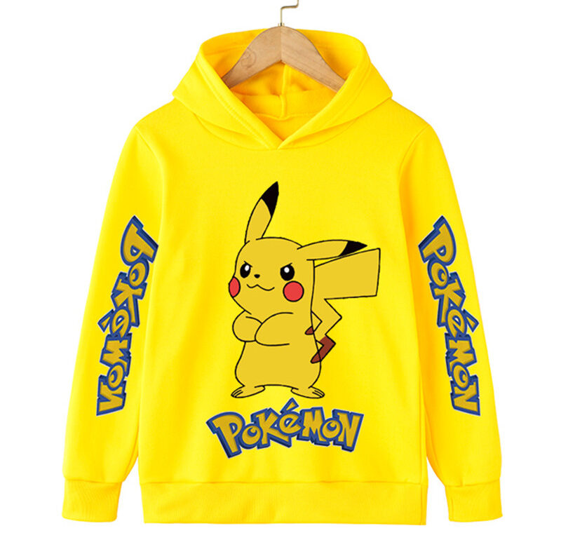 Boys Pikachu Hoodies Autumn 3D Print Cartoon Pokemon Sweatshirt Kids Funny Harajuku Fashion Tops Boys Girls Super Cool Pullover